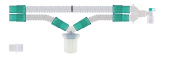Single-use smoothbore breathing circuit (for Ventilation)